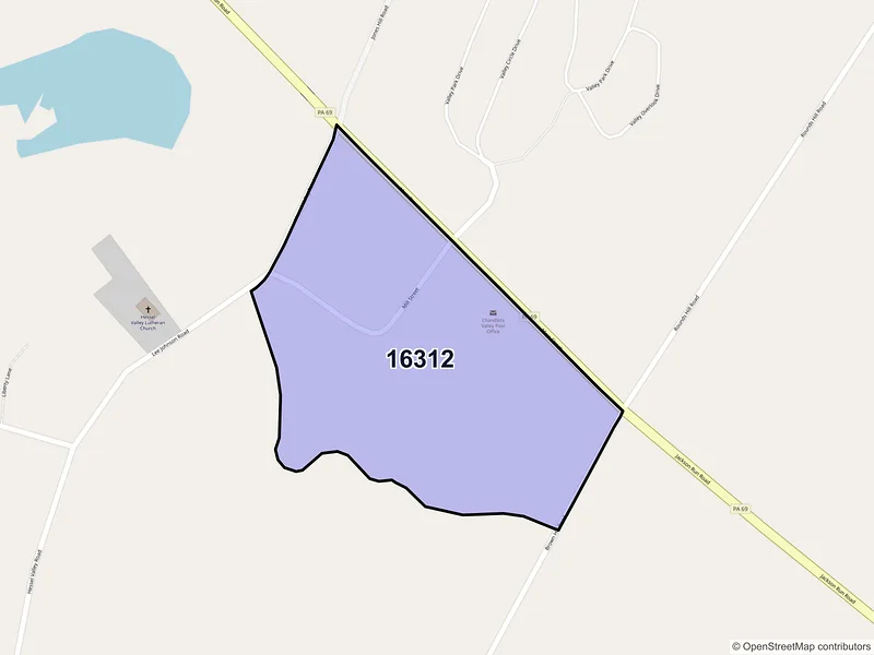 Map of Chandlers Valley, Pennsylvania and ZIP codes