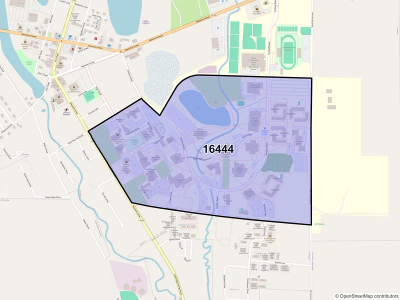 Map of ZIP Code 16444 — Edinboro, PA