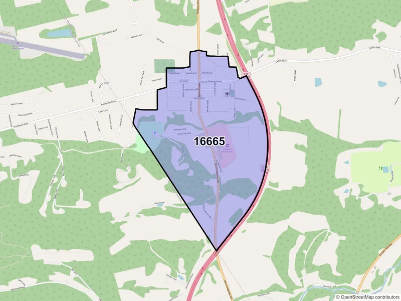 Map of Newry, Pennsylvania and ZIP codes