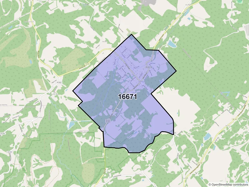 Map of Ramey, Pennsylvania and ZIP codes