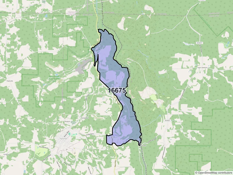 Map of Saint Boniface, Pennsylvania and ZIP codes