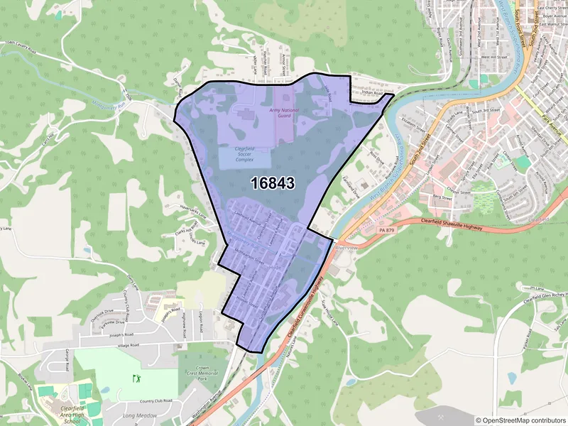 Map of Hyde, Pennsylvania and ZIP codes