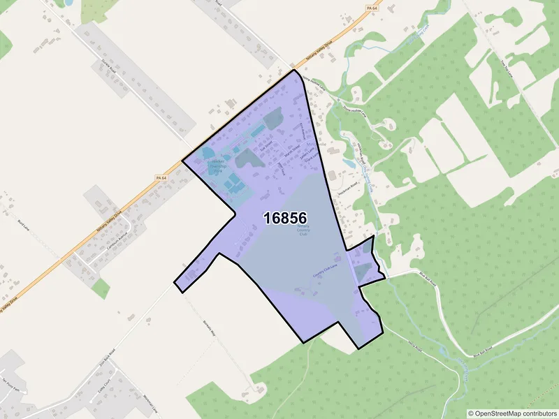 Map of Mingoville, Pennsylvania and ZIP codes