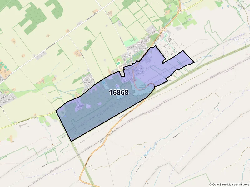 Map of Pine Grove Mills, Pennsylvania and ZIP codes