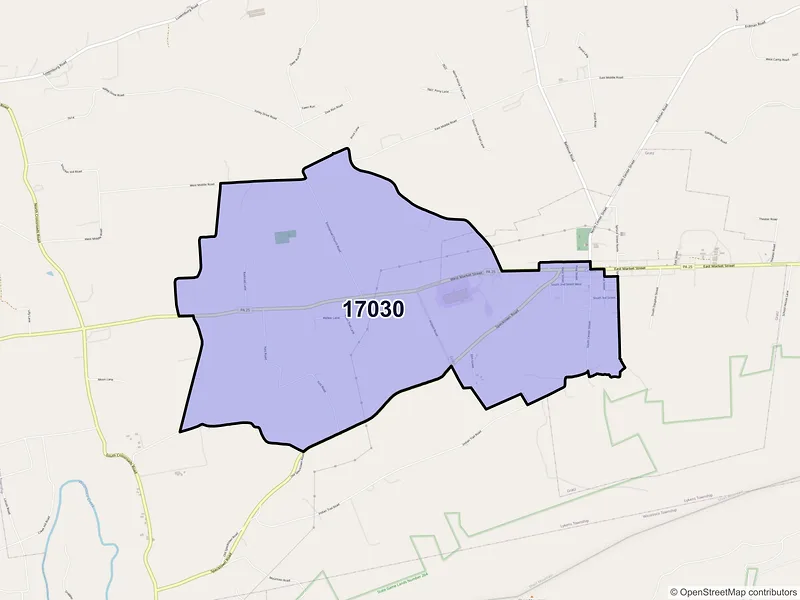 Map of Gratz, Pennsylvania and ZIP codes