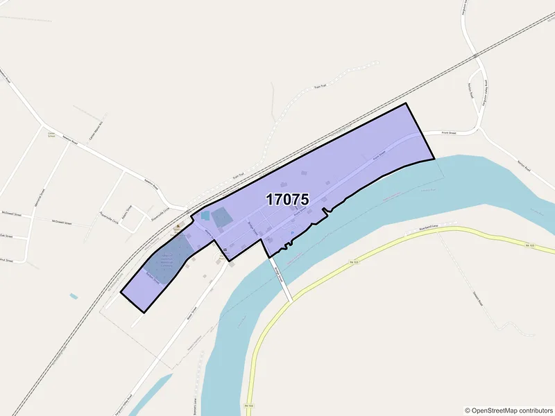 Map of Newton Hamilton, Pennsylvania and ZIP codes