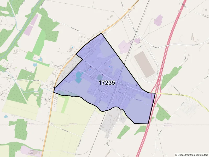 Map of Marion, Pennsylvania and ZIP codes