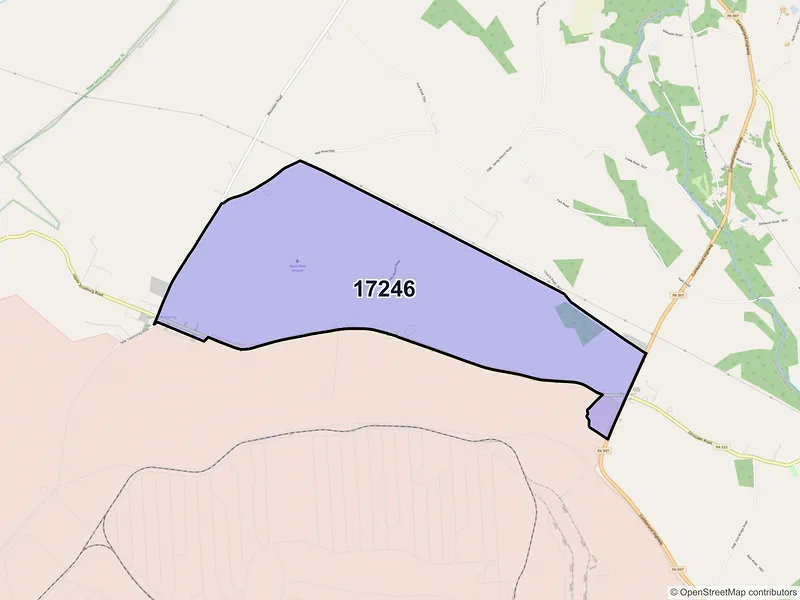 Map of ZIP Code 17246 — Pleasant Hall, PA