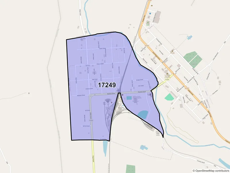 Map of Rockhill Furnace, Pennsylvania and ZIP codes