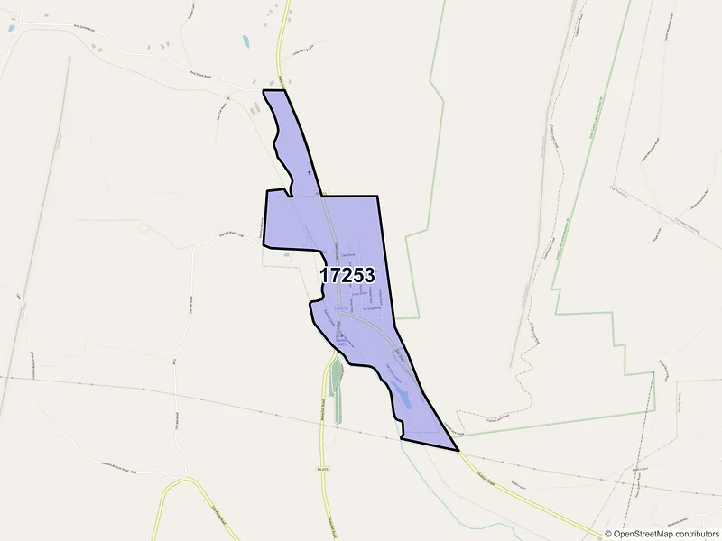 Map of Saltillo, Pennsylvania and ZIP codes
