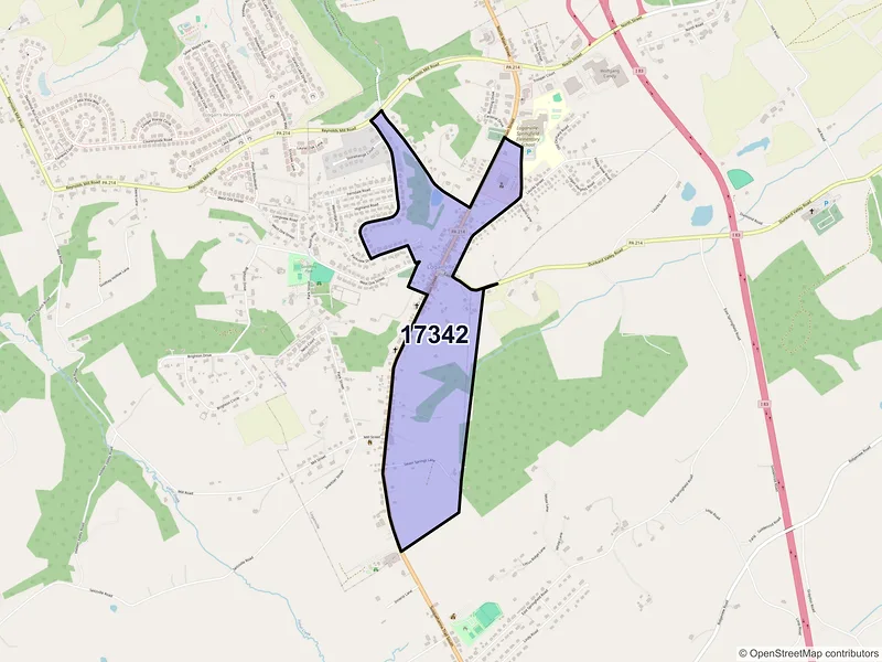 Map of Loganville, Pennsylvania and ZIP codes