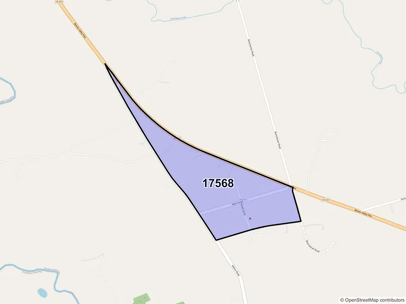 Map of Refton, Pennsylvania and ZIP codes