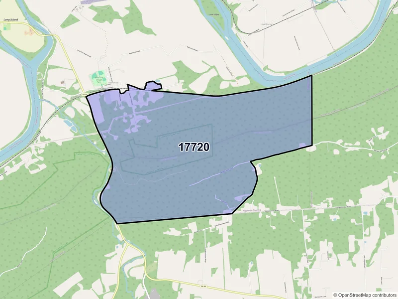 Map of Antes Fort, Pennsylvania and ZIP codes