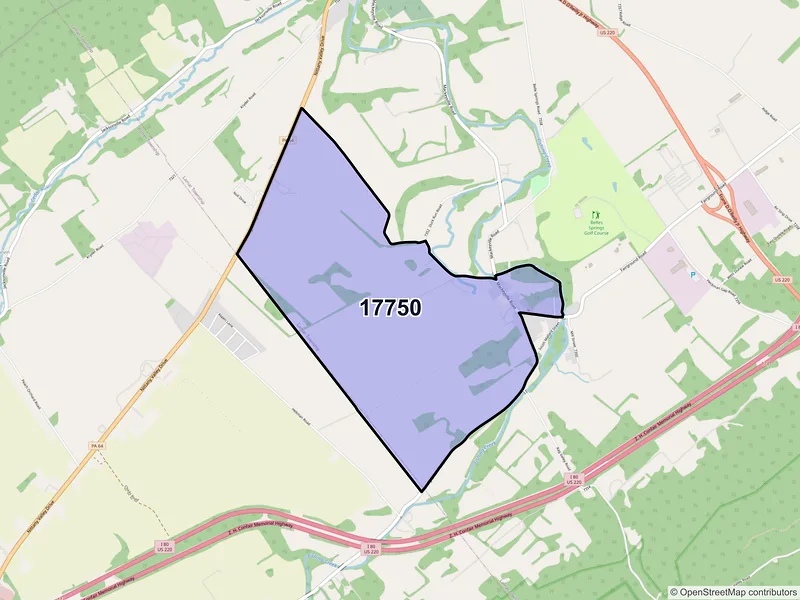 Map of Mackeyville, Pennsylvania and ZIP codes