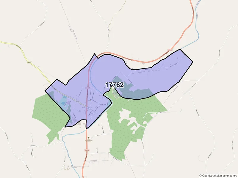 Map of Picture Rocks, Pennsylvania and ZIP codes