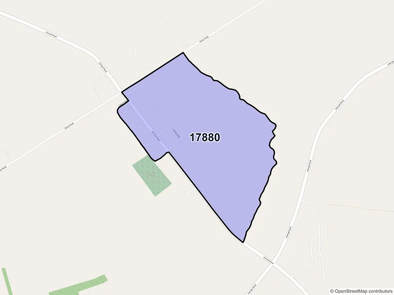Map of Swengel, Pennsylvania and ZIP codes
