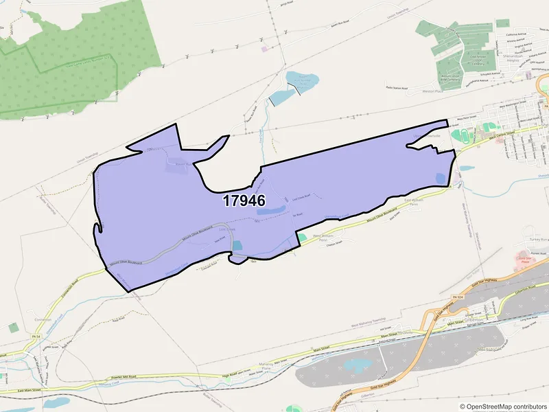 Map of Lost Creek, Pennsylvania and ZIP codes