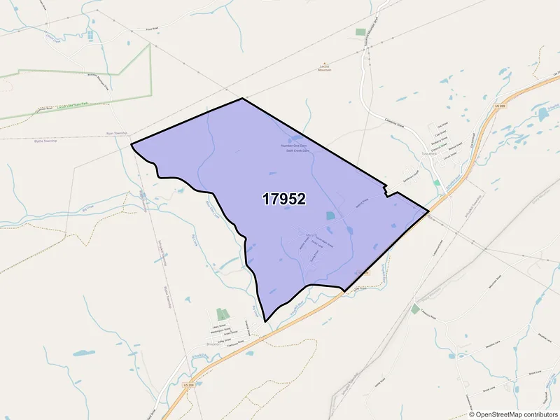 Map of ZIP Code 17952 — Mary D, PA
