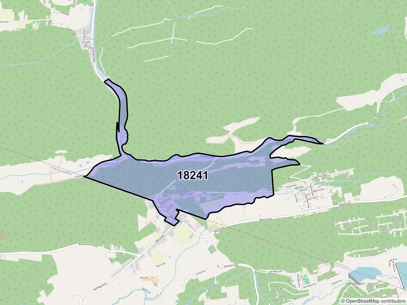 Map of ZIP Code 18241 — Nuremberg, PA