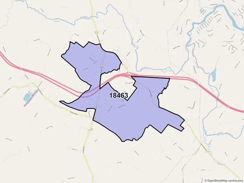 Map of ZIP Code 18463 — Sterling, PA