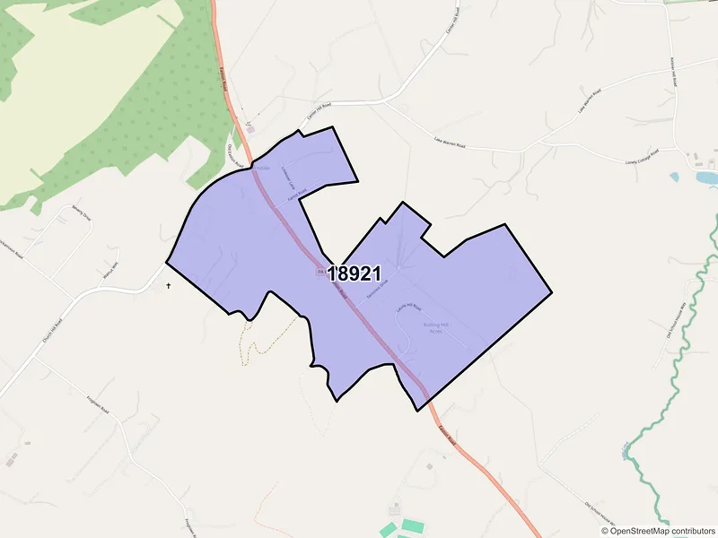 Map of Ferndale, Pennsylvania and ZIP codes