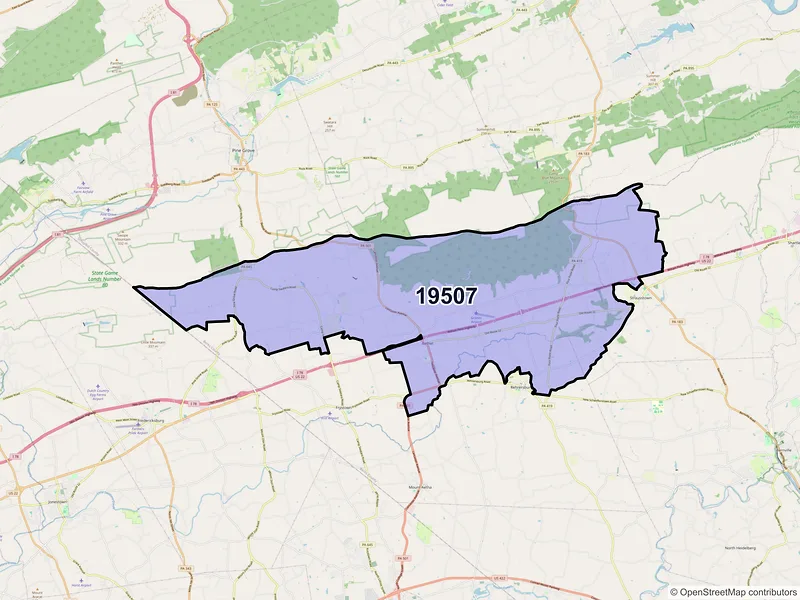 Map of Bethel, Pennsylvania and ZIP codes