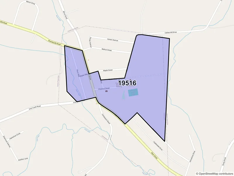 Map of Centerport, Pennsylvania and ZIP codes