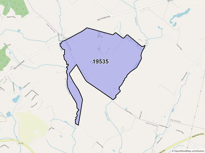 Map of Limekiln, Pennsylvania and ZIP codes