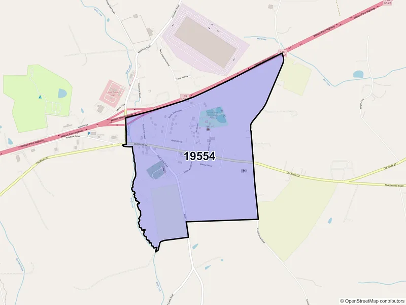 Map of Shartlesville, Pennsylvania and ZIP codes