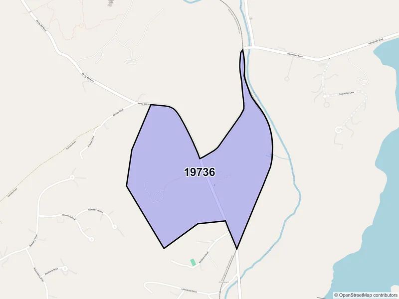 Map of ZIP Code 19736 — Yorklyn, DE