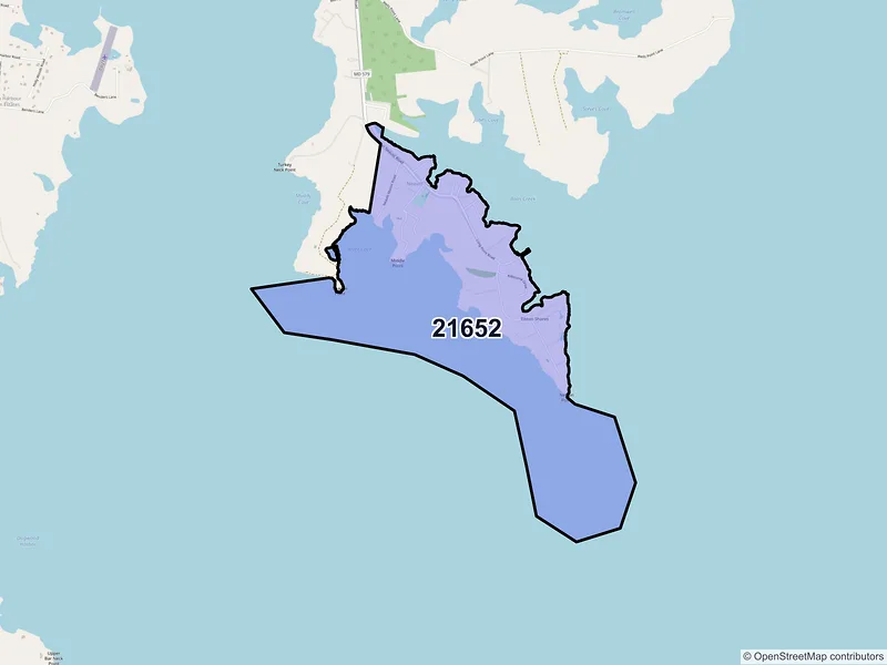 Map of Neavitt, Maryland and ZIP codes