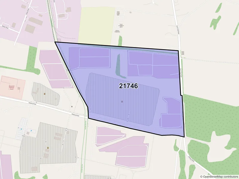 Map of ZIP Code 21746 — Hagerstown, MD