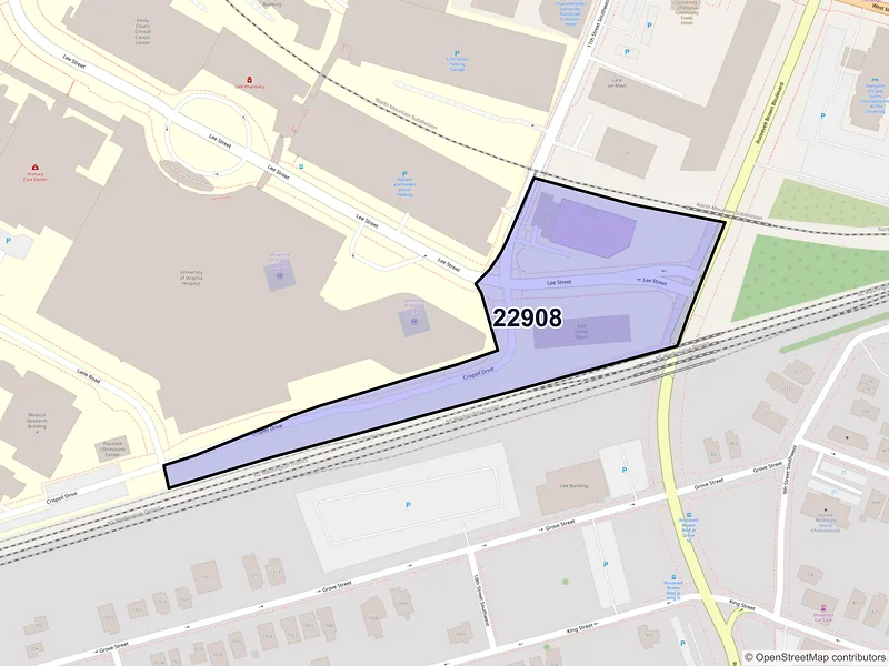 Map of ZIP Code 22908 — Charlottesville, VA