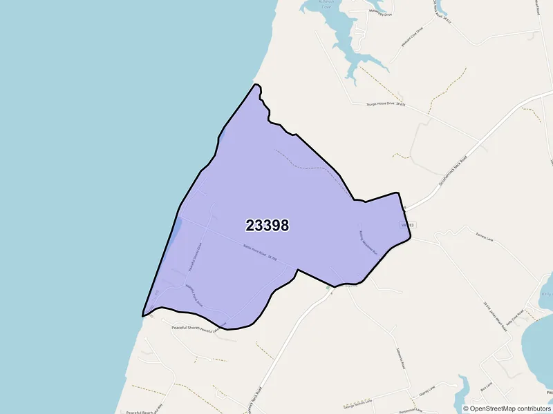 Map of Jamesville, Virginia and ZIP codes