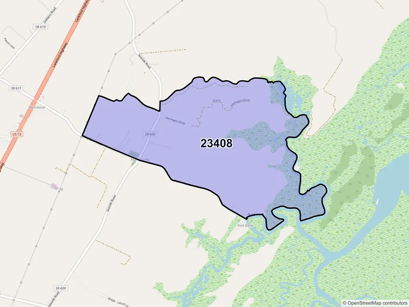 Map of Marionville, Virginia and ZIP codes