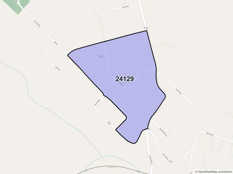 Map of New River, Virginia and ZIP codes