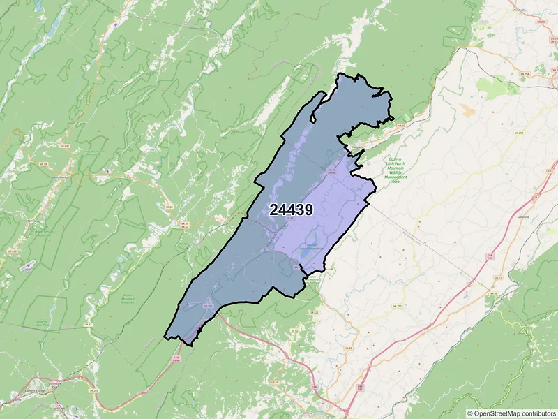 Map of ZIP Code 24439 — Goshen, VA