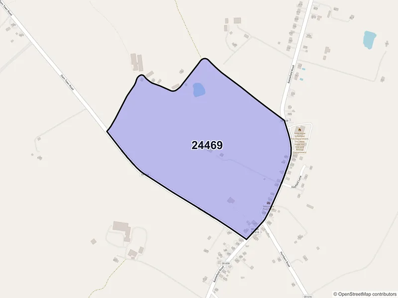Map of New Hope, Virginia and ZIP codes