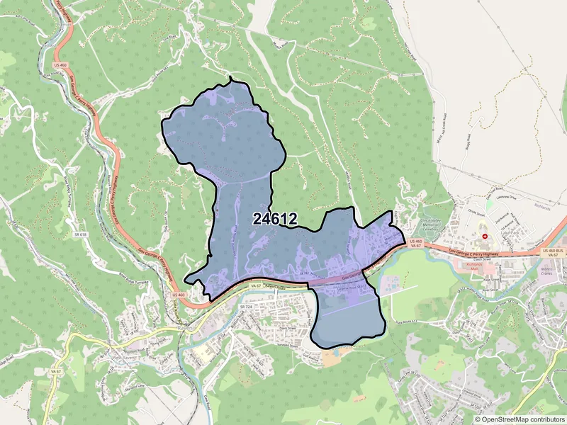 Map of Doran, Virginia and ZIP codes