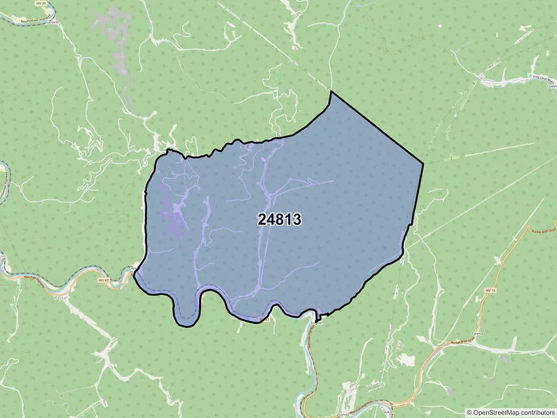 Map of Bartley, West Virginia and ZIP codes
