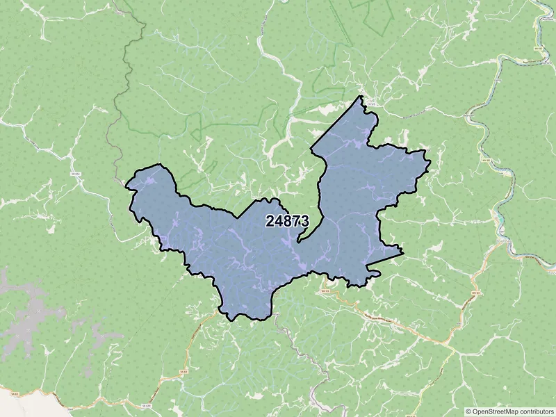 Map of Paynesville, West Virginia and ZIP codes