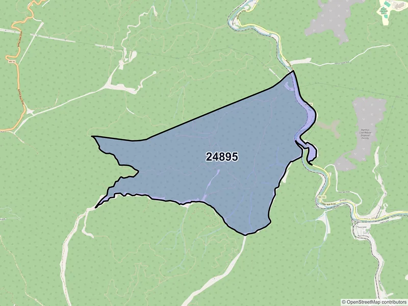 Map of Wilcoe, West Virginia and ZIP codes