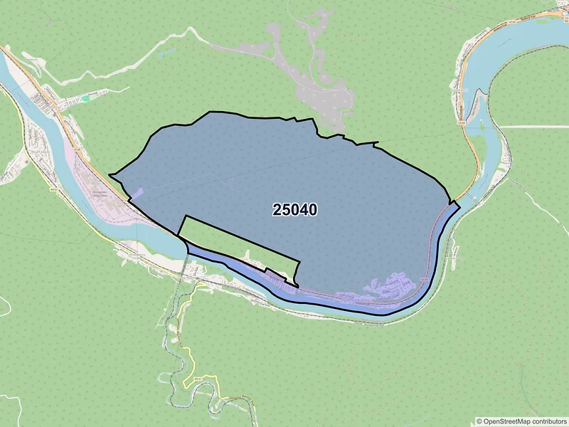 Map of Charlton Heights, West Virginia and ZIP codes