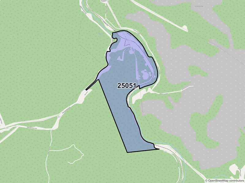 Map of ZIP Code 25051 — Costa, WV