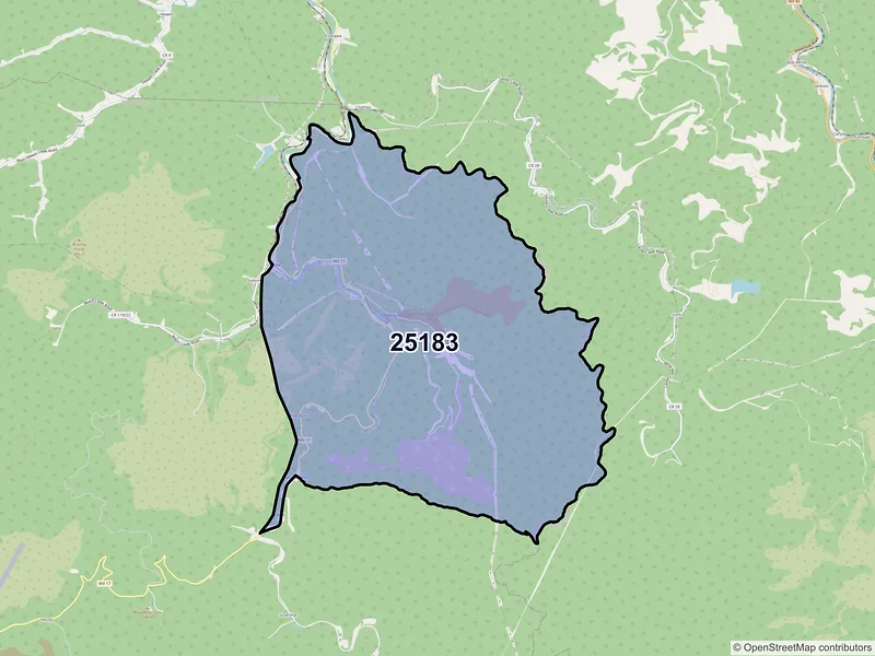 Map of Sharples, West Virginia and ZIP codes