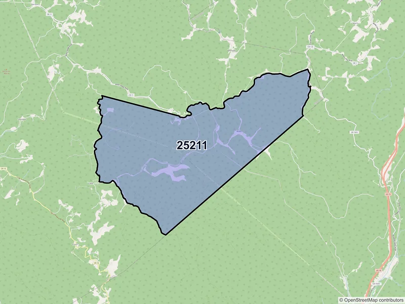 Map of Widen, West Virginia and ZIP codes