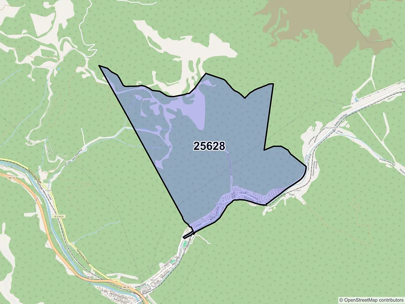 Map of Kistler, West Virginia and ZIP codes
