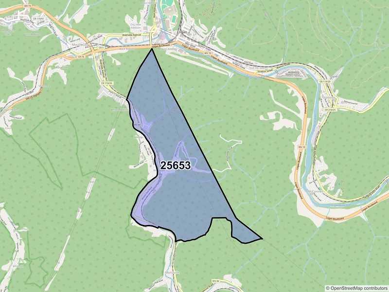 Map of Wilkinson, West Virginia and ZIP codes