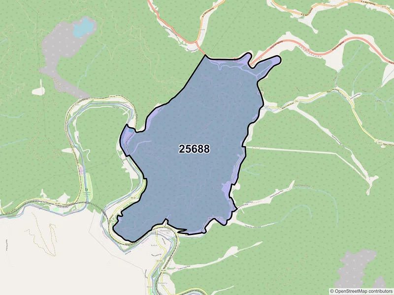 Map of North Matewan, West Virginia and ZIP codes