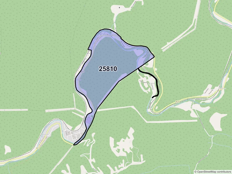 Map of Allen Junction, West Virginia and ZIP codes
